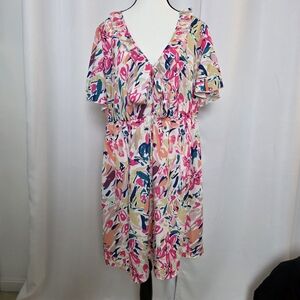 SHEIN Colorful Floral Midi Dress